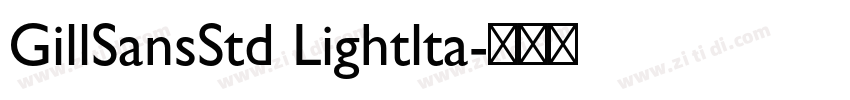GillSansStd Lightlta字体转换